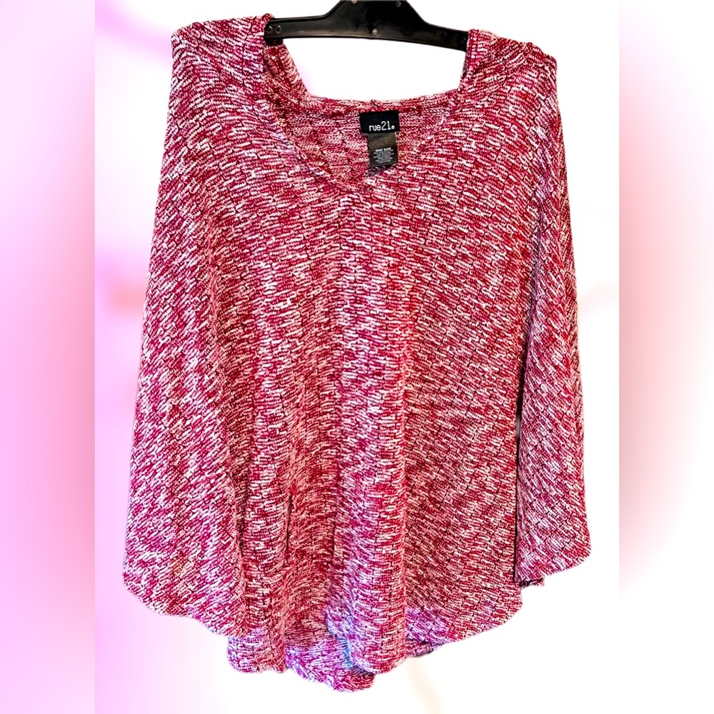 Rue21 ❤️ Women's Knitted Sweater Wrap Cardigan Pullover with Hood